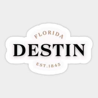 Classic Destin Florida Design Sticker